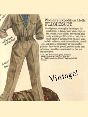 VINTAGE BANANA REPUBLIC Safari Utility Jumpsuit Size 8